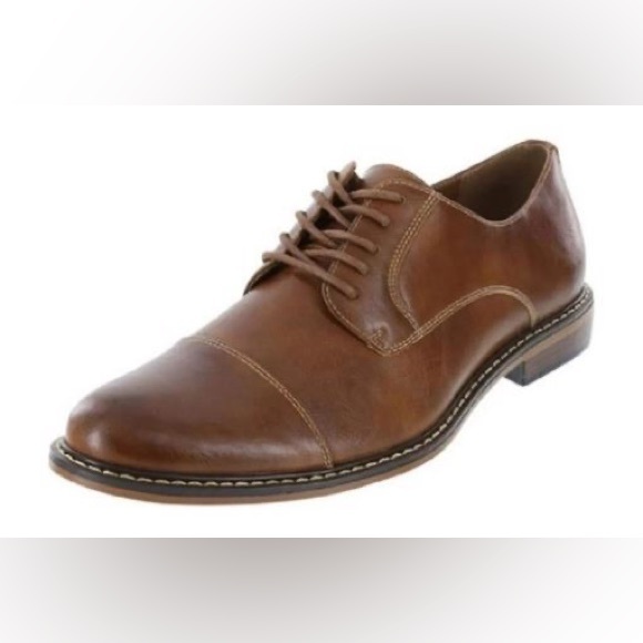 Dexter | Alec Cap Toe Comfort Oxford Cognac Vegan Leather - 8.5 - Picture 1 of 11